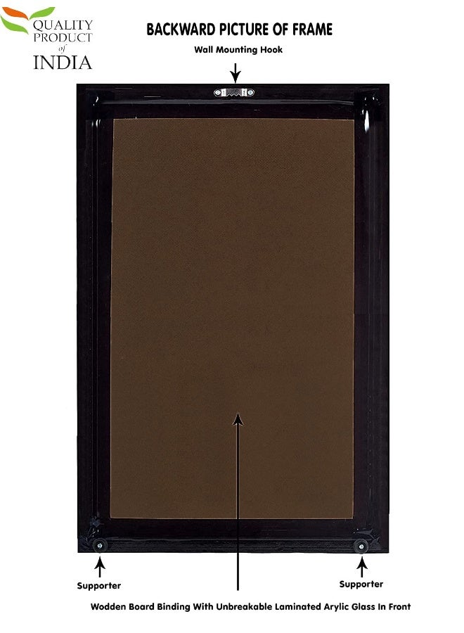 ZIG-ZAG zig zag Varahi Amman Photo Frame For wall / Pooja room Size Medium ( 13.5x9.5 inches, Acrylic Glass, Brown - Image 3